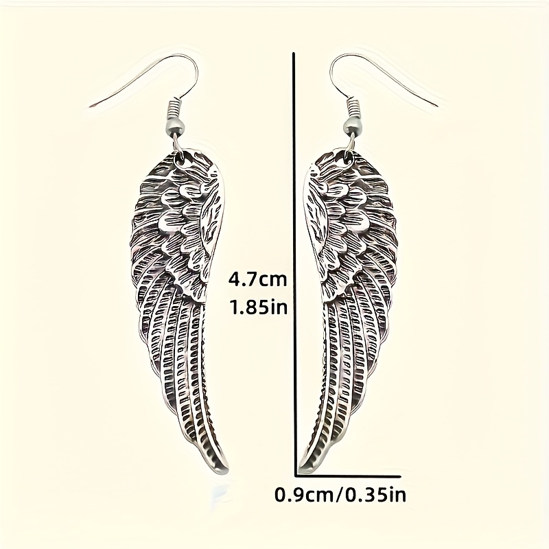 Retro Angel Wing Pendant Earrings — Ethereal Gift